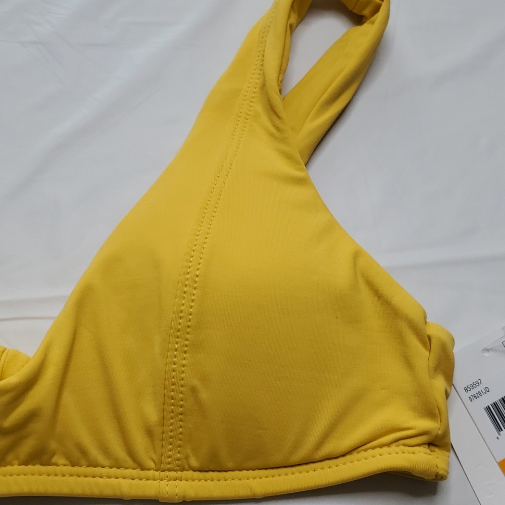 Becca 2 piece bikini NWT. golden yellow size S - Picture 3 of 9